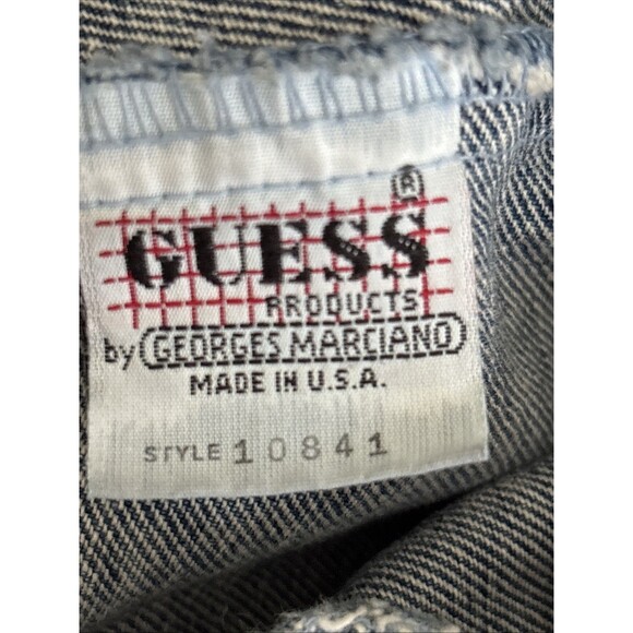 EUC VTG Y2K 90s Guess Hooded Plaid Jean Jacket USA Trucker Denim Rare L - Picture 10 of 12